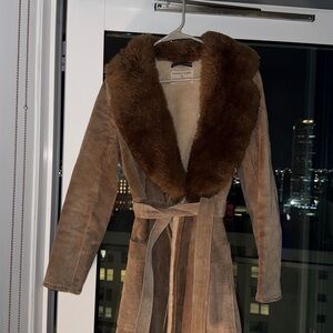 VINTAGE SUEDE FUR COAT